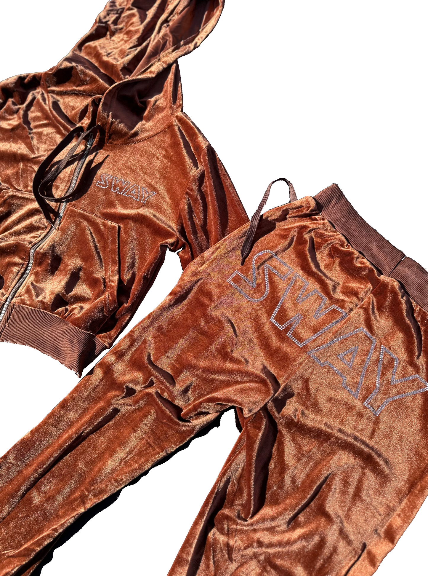 Brown Women Velour Suit