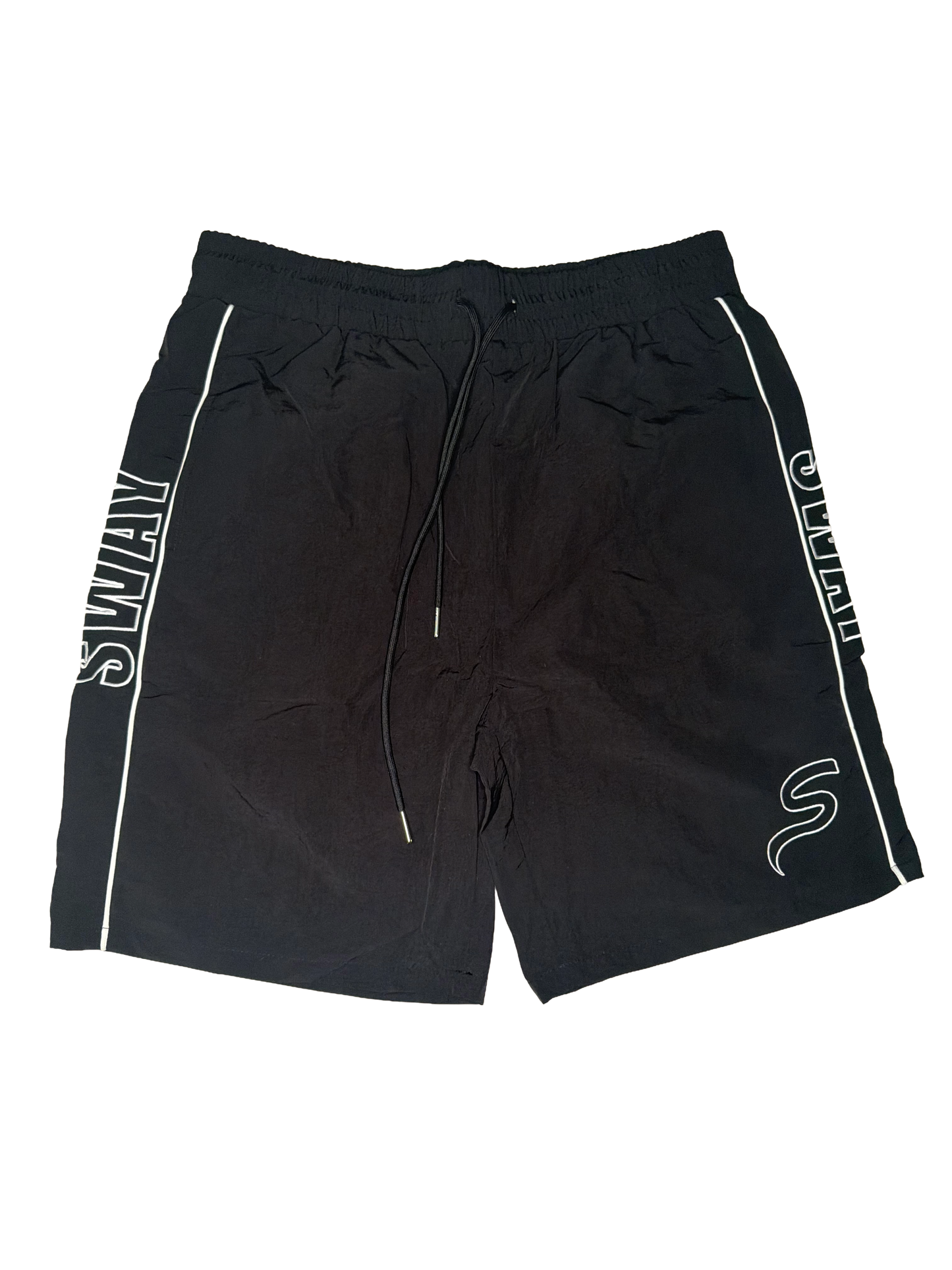 Black Windbreaker Shorts