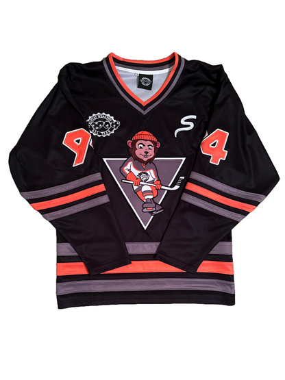 Black / Orange / Grey Hockey Jersey