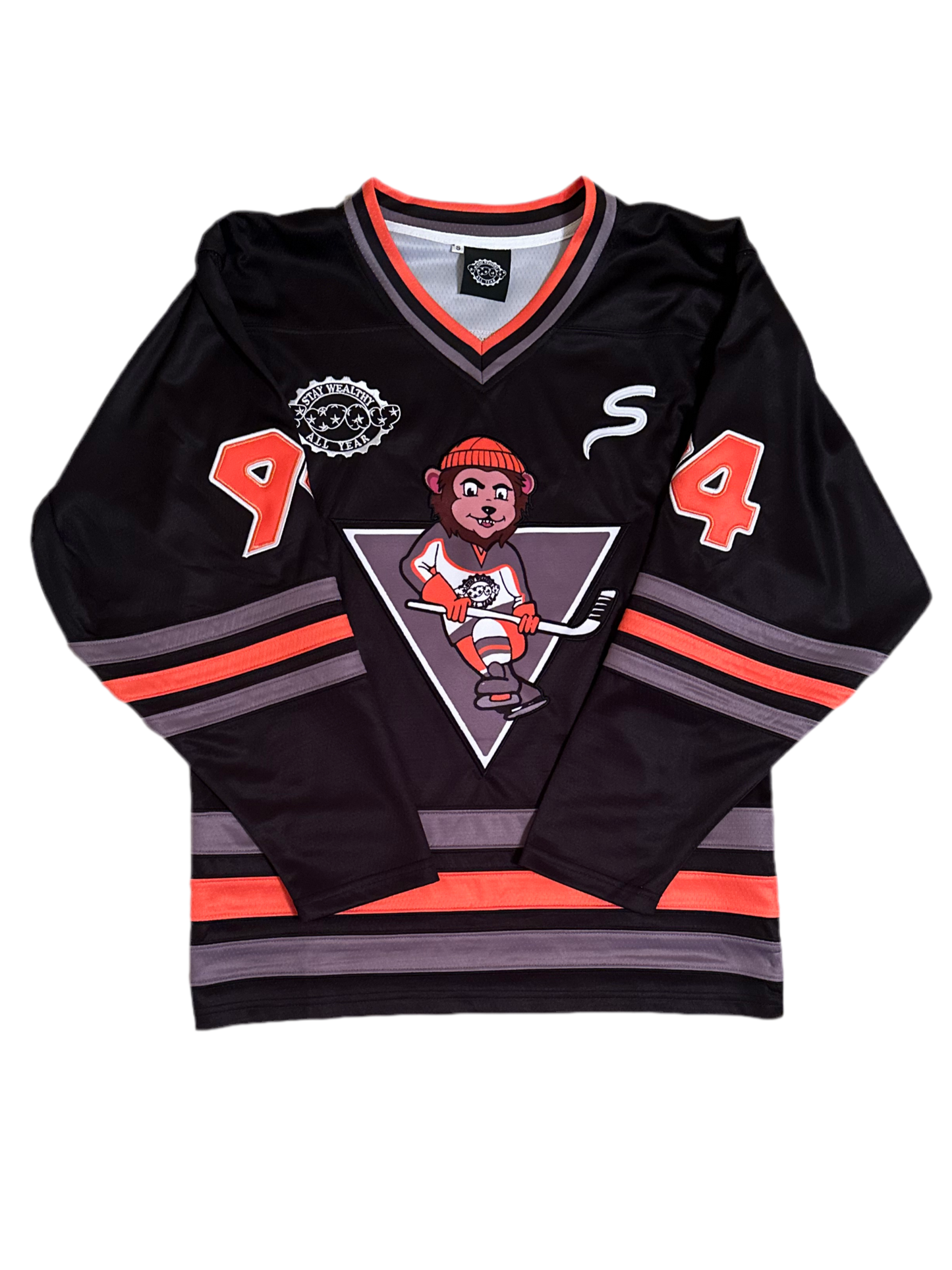 Black / Orange / Grey Hockey Jersey