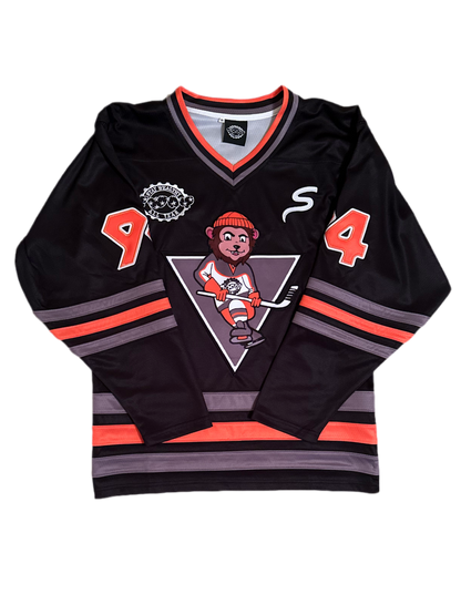 Black / Orange / Grey Hockey Jersey