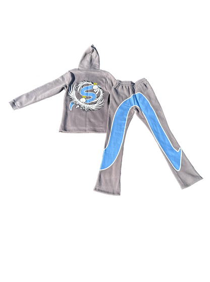 Grey / Baby Blue Protect The Brand Flare Sets