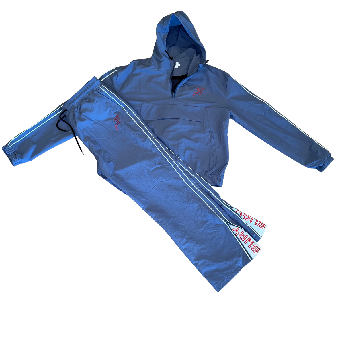 Grey + Red 1/4 zip sets