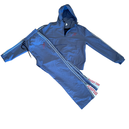 Grey + Red 1/4 zip sets