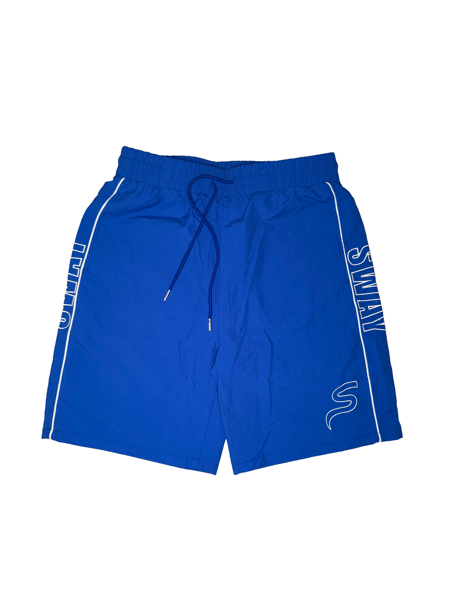 Blue Windbreaker Shorts