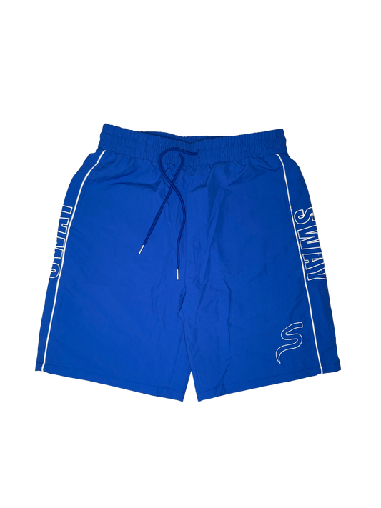 Blue Windbreaker Shorts