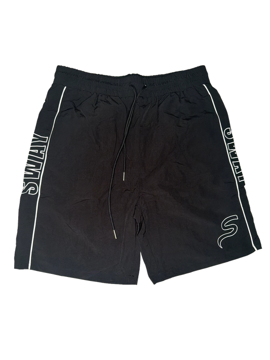 Black Windbreaker Shorts