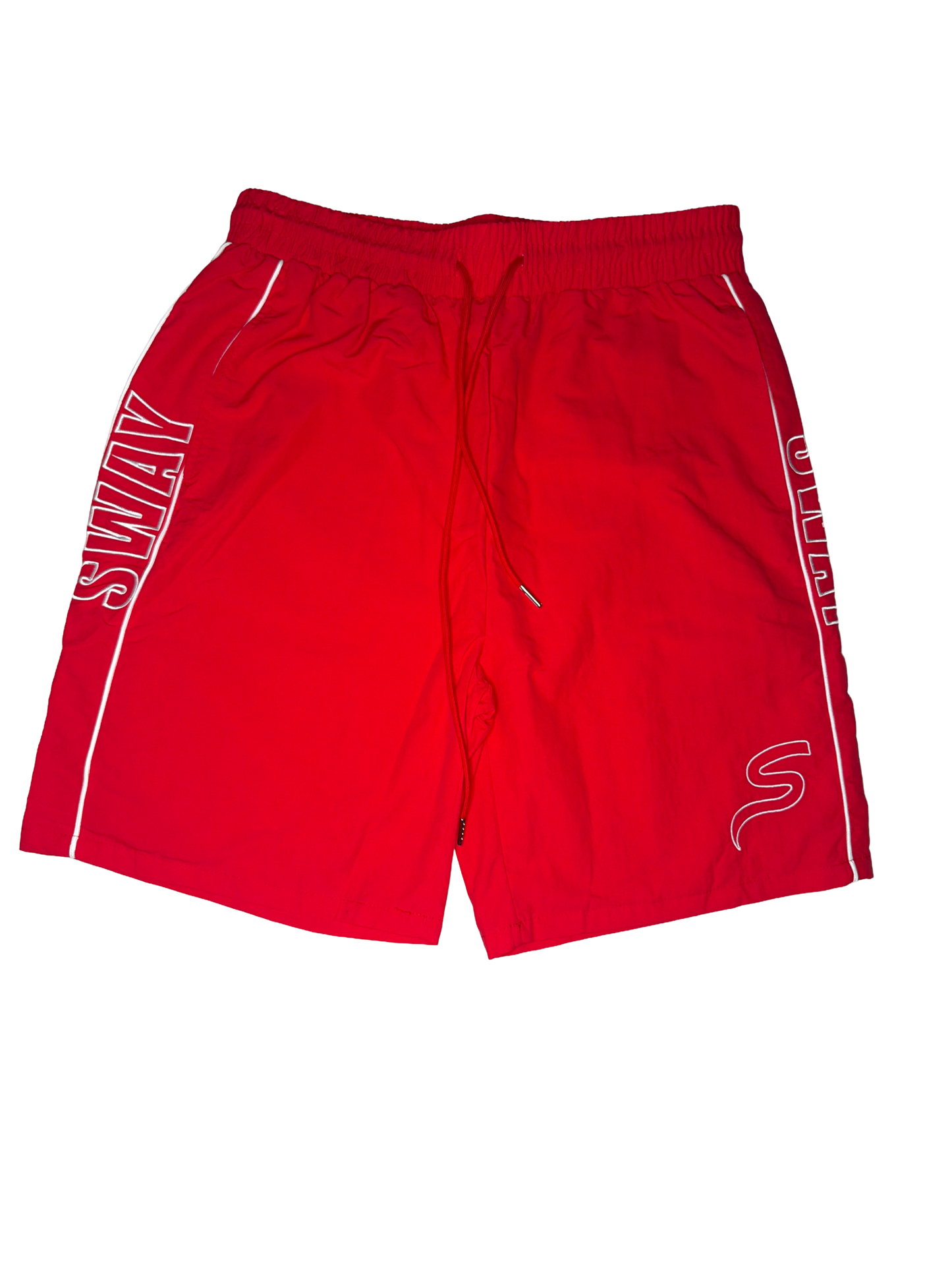 Red Windbreaker Shorts