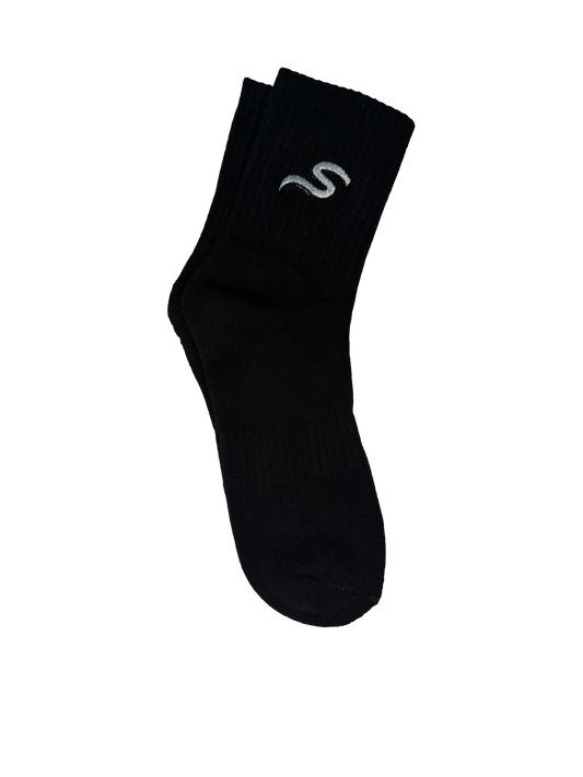 Black Sway S embroidered socks