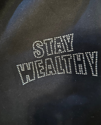 Black / Rhinestones STAY WEALTHY ALL YEAR Flare Sets