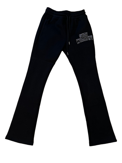 Black / Rhinestones STAY WEALTHY ALL YEAR Flare Sets